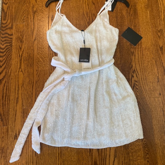 NWT!! Retrofete White Sparkle Mini - Picture 1 of 8
